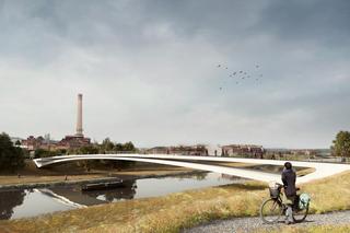 Cała konstrukcja mostu nad Wartą już zamontowana