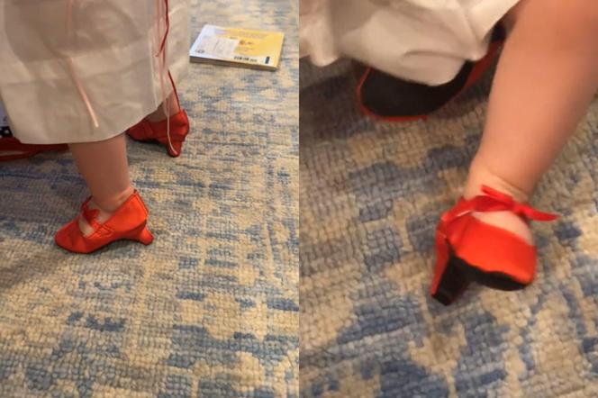 Założyła niemowlakowi buty na obcasie. Internauci nie mogli uwierzyć w to co widzą
