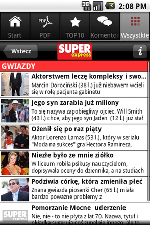 Super Express na platformie Android
