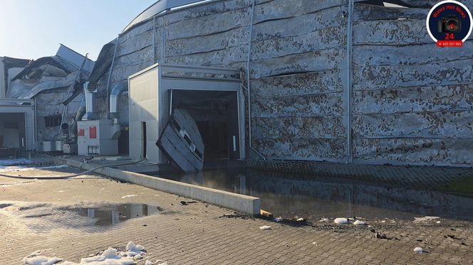 Pożar hali w Natolinie