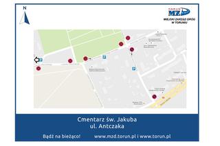 Organizacja ruchu przy cmentarzach na Wszystkich Świętych. 1 listopada w Toruniu