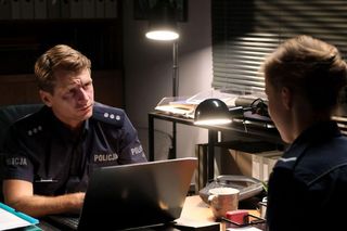 	M jak miłość odc. 1835. Natalka (Dominika Suchecka), Adam Karski (Patryk Szwichtenberg)