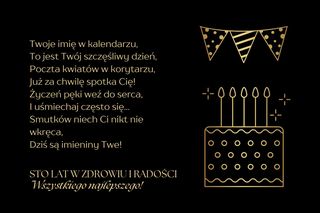 Piękne kartki z życzeniami imieninowymi. Śliczne wzory do wysłania