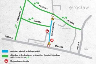 Remont ulicy Dolnobrzeskiej we Wrocławiu. Od soboty kierowców czekają kolejne zmiany 