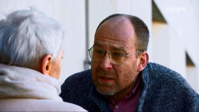 Barwy szczęścia, odc. 2094. Marek (Marcin Perchuć), Krystyna (Hanna Bieluszko)