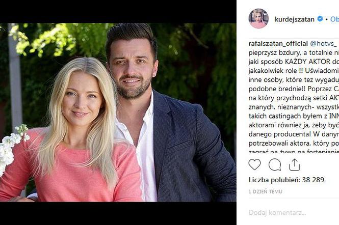 Rafał Szatan na Instagramie o roli Eryka w M jak miłość
