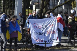 Protest pod Ambasadą Rosji