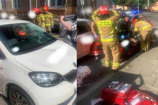 Wypadek w centrum Tarnowa. Osobówka potrąciła nastoletniego rowerzystę