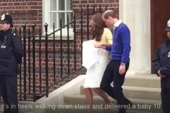 Księżna Kate i jej córka wychodzą ze szpitala