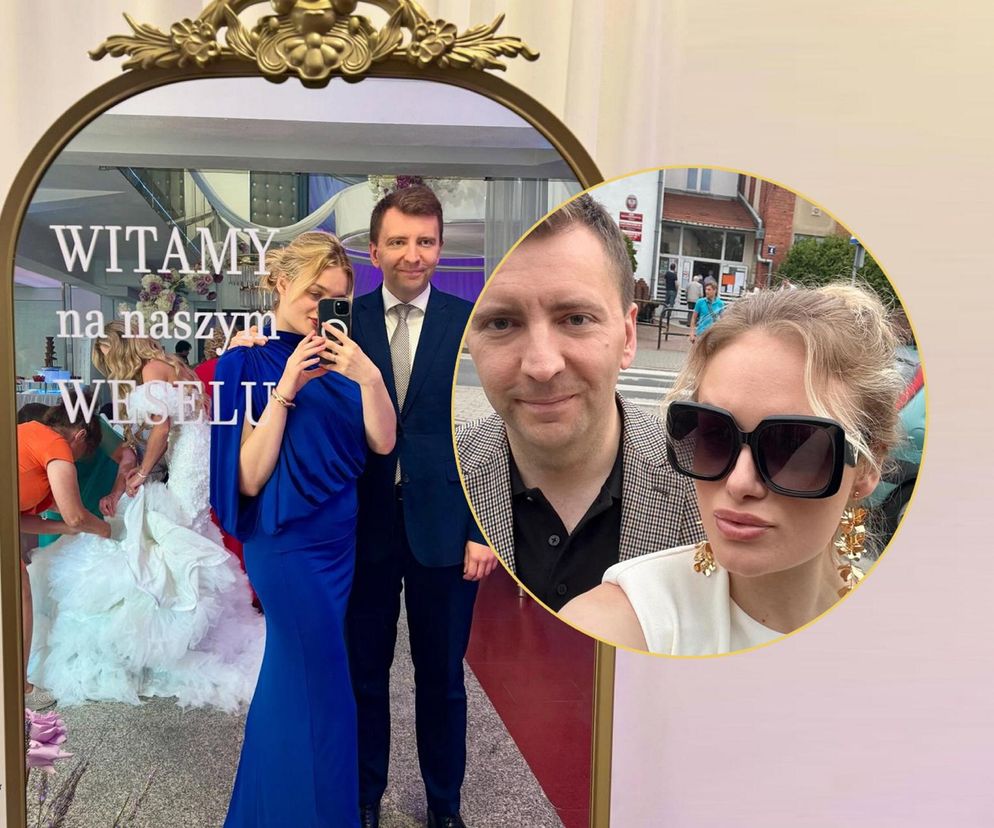 Łukasz Schreiber z żoną Weroniką