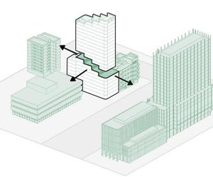 Mickiewicza 15 a w Łodzi - Kompozycja architektoniczna bryły obiektu