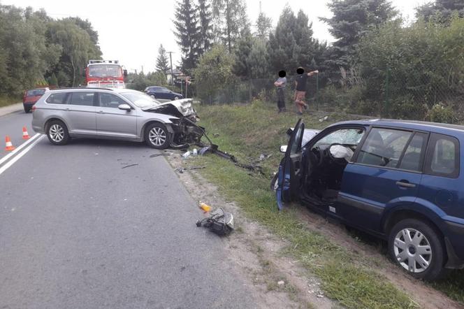 Wypadek w Łączkach Kucharskich