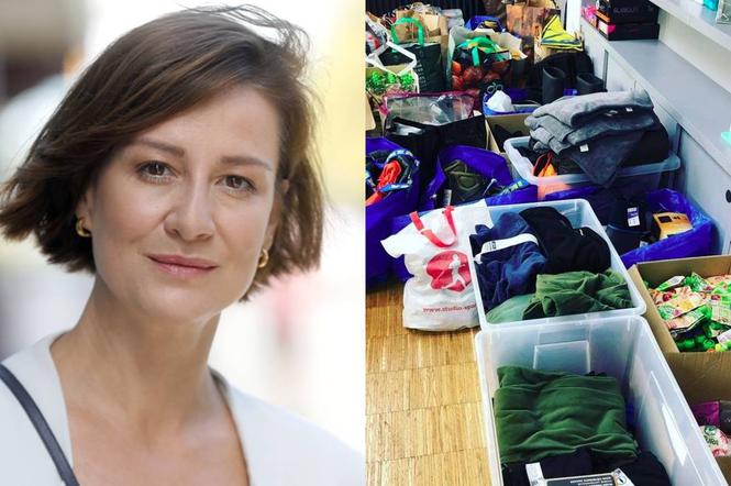 Maja Ostaszewska wspiera uchodźców. Gwiazda TVN pojechała do nich z darami