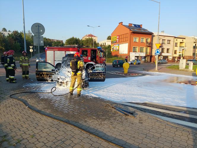 Pożar niopodal Targowiska w Starachowicach