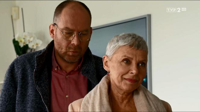 Barwy szczęścia, odc. 2094. Marek (Marcin Perchuć), Krystyna (Hanna Bieluszko)