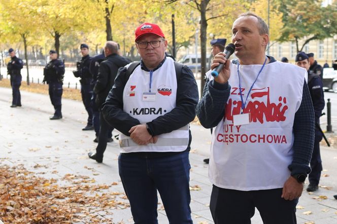 Protest hutników w Warszawie (23.10.2024)