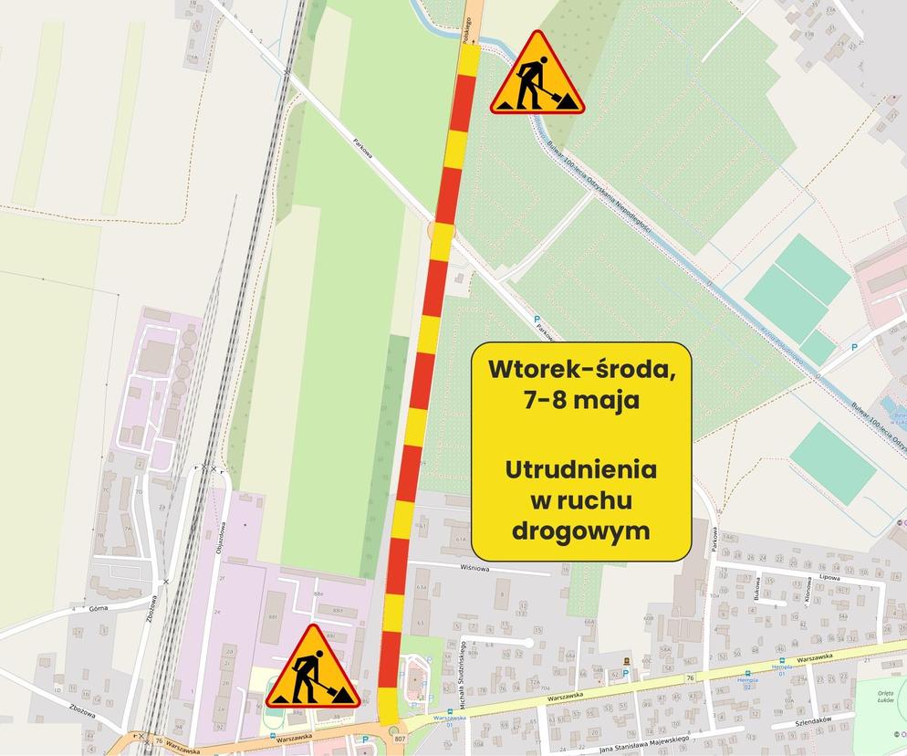 Roboty drogowe spowodują utrudnienia na Małej Obwodnicy Łukowa w dniach 7 i 8 maja