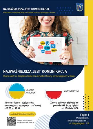 Plakaty do nauki ukraińskiego w Iławie2