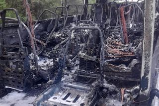 Autobus spłonął na A4. Dantejskie sceny na Opolszczyźnie