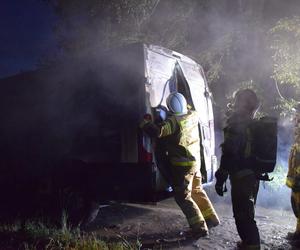 Bus w ogniu. Pożar podczas jazdy