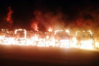 Pożar w Bytomiu. Spłonęły autobusy w zajezdni