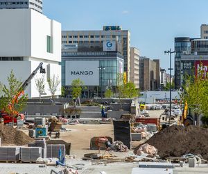 Plac Centralny w Warszawie pod koniec budowy