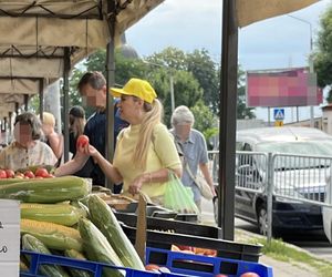 Europosłanka Wcisło buszuje na bazarku.
