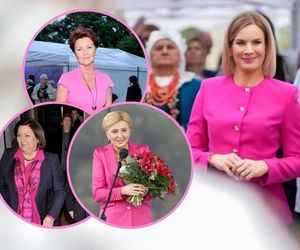 Marta Nawrocka kocha róż! Byłe pierwsze damy też wybierały ten kolor [DUŻO ZDJĘĆ]