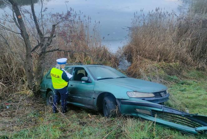 peugeot prawie wjechał do Motławy