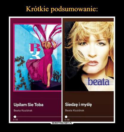 MEMY o Beacie Kozidrak