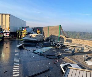 Śląskie: Wypadek na A1. Kobieta trafiła do szpitala. Gigantyczny korek