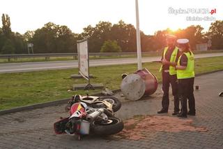 Ucieczkę przed policją motocyklista zakończył wypadkiem. Na miejsce wezwano helikopter pogotowia