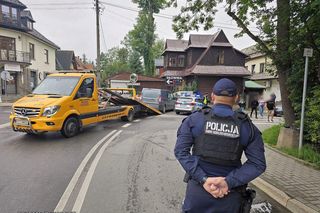  Ponad 3 promile i rajd po centrum Zakopanego. Zakończył jazdę na ścianie budynku