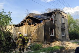 Wybuch gazu w Wojkowicach. Zawaliło się piętro budynku. Dwie osoby poszkodowane
