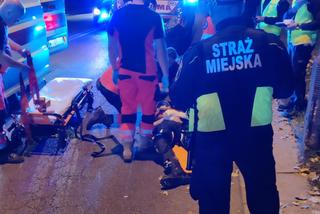 Wypadek motocyklisty na Grochowie