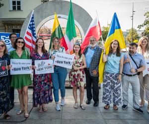 Portal na Placu Litewskim w Lublinie. Mieszkańcy połączyli się z Nowym Jorkiem