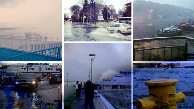 Silny wiatr, sztorm, podtopienia, śnieżyce, śliskie drogi. Zagrożenia meteorologiczne w Zachodniopomorskiem [PROGNOZA POGODY, ZDJĘCIA, WIDEO]