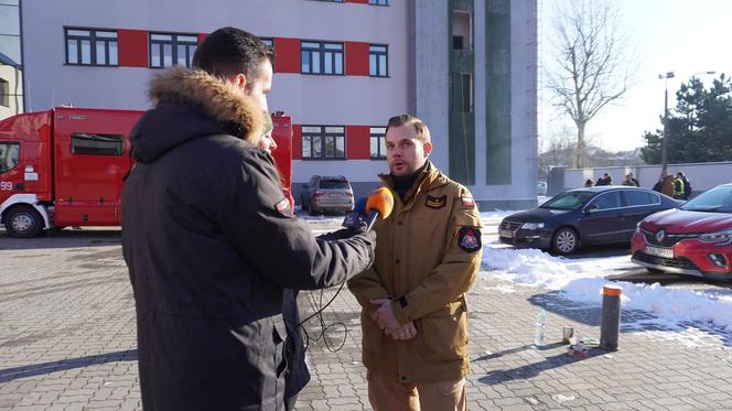 Strażacy w Krakowie przeprowadzili ćwiczenia dla dziennikarzy