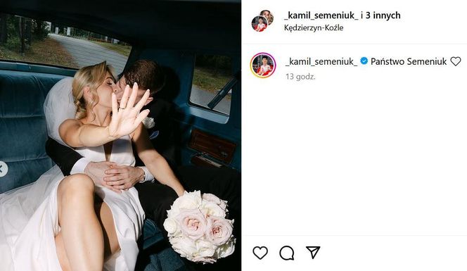 Kamil Semeniuk z żoną Kasią