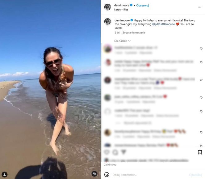 Demi Moore ma 62 lata i pokazała się w bikini! Opadną Wam szczęki