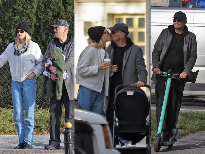 Krzysztof Ibisz z rodziną na spacerze