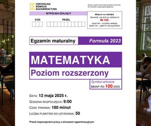 Matura 2025. Matematyka zmiotła maturzystów. Odpowiedzi (poziom rozszerzony) rozwiązania + arkusze CKE do ściągnięcia