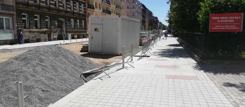 Przebudowa ulic w centrum Szczecina - czerwiec 2020