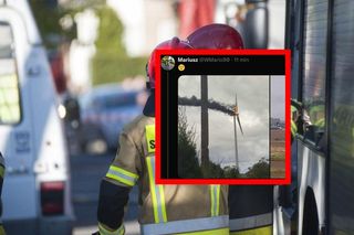 Płonie turbina wiatrowa pod Koszalinem. Na miejscu 4 jednostki straży pożarnej 