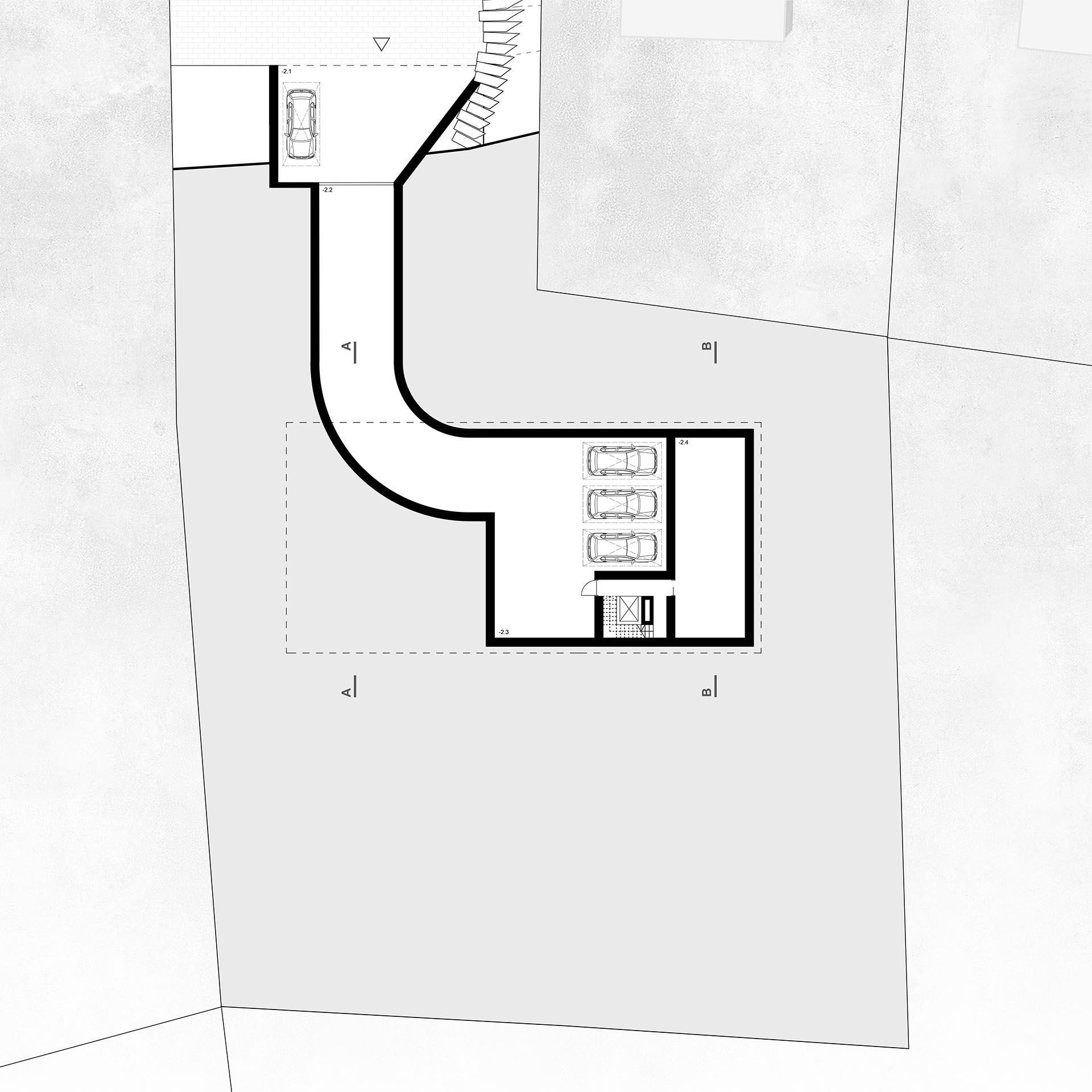 Dom z grotą, proj. BXB Studio