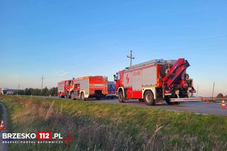 Kierowca dostawczaka wylądował w rowie. Lądował śmigłowiec LPR