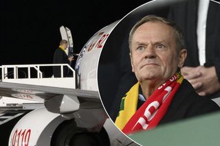 Z taką miną Donald Tusk wyleciał z Kowna po Litwa - Polska. Wymowna reakcja po zobaczeniu transparentu [GALERIA] 