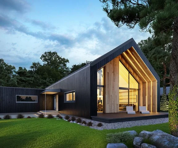 Domy z antresolą. 10 projektów otwartych na dach - trochę poddasza i piętra, które widać z salonu