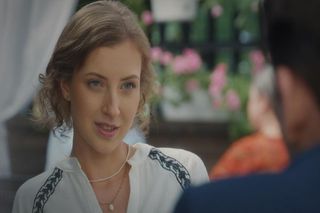 	M jak miłość, odcinek 1830. Natalka (Dominika Suchecka), Adam Karski (Patryk Szwichtenberg)