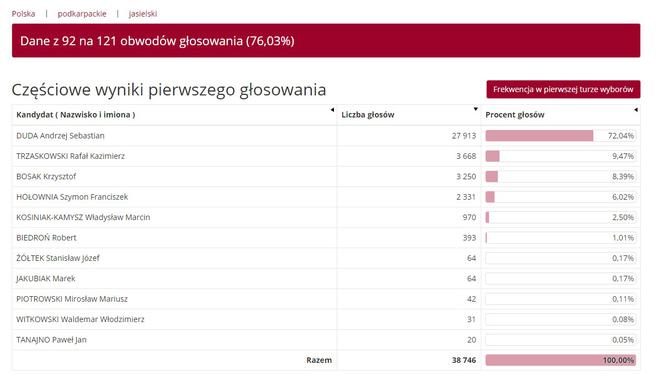 Wybory prezydenckie 2020: Jak głosowali mieszkańcy Podkarpacia